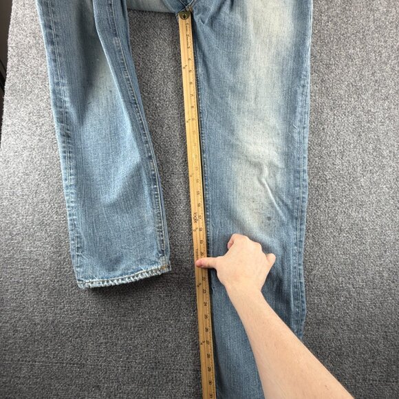 Nudie Jeans Men Denim Jeans 33x34 Average Joe Green Wave Adult Men ACTL 32X33 - Picture 7 of 16